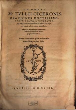 In omnes M. T. Ciceronis orationes lucubrationes doctissimorum virorum ...
