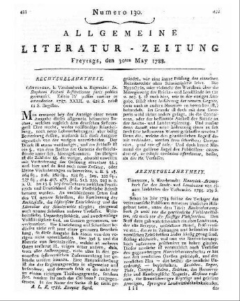 Dietz, Johann Ludwig Friedrich: Joannis Lud. Fried. Dietz pr[ogramma] de secretione humorum. - Gießen, 1786