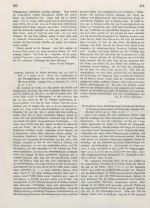 375-376 [Rezension] Seeberg, Alfred, D. Alfred Seeberg, weiland ord. Professor in Kiel (9. VIII. 1915)