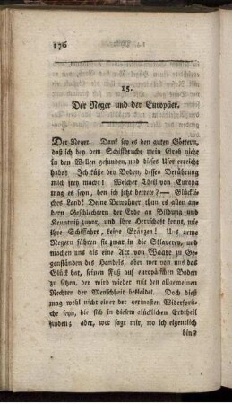 15. Der Neger und der Europäer.