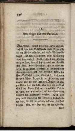 15. Der Neger und der Europäer.