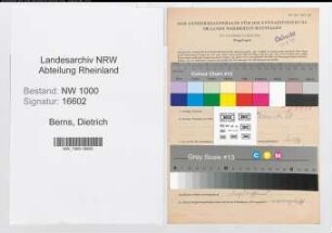 Entnazifizierung Dietrich Berns, geb. 24.06.1904 ()