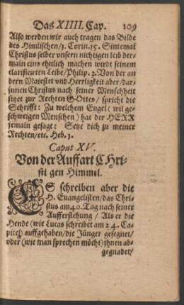 Caput XV. Von der Auffart Christi gen Himmel.