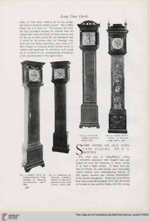 17.1902 =Nr. 67: Some notes on old long case clocks