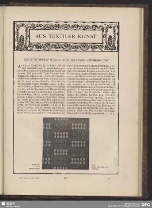 Entwurf für Möbelstoffe
