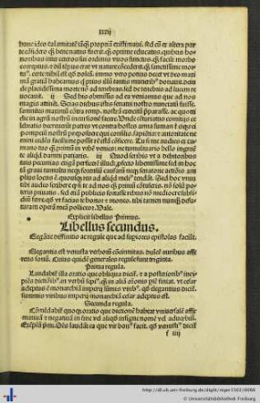 Libellus Secundus.