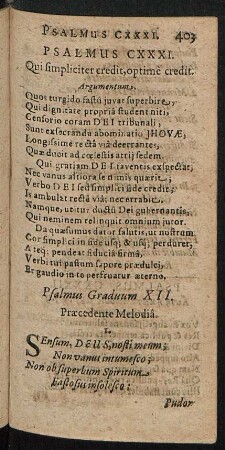 Psalmus CXXXI. - CXL.