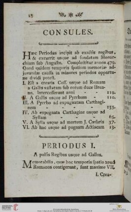 Periodus I