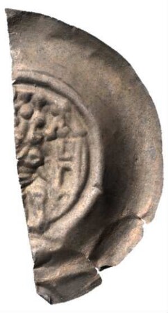 Fundmünze, Brakteat, Brakteat (Hälbling), 1250 - 1265