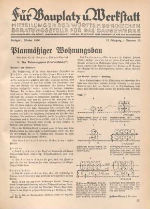 Planmäßiger Wohnungsbau