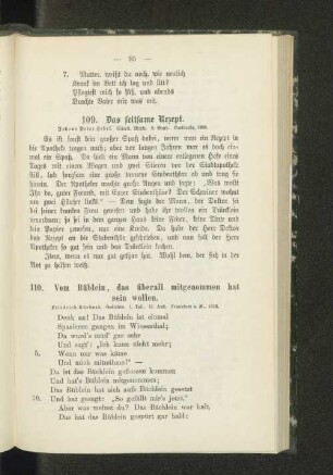 110. Vom Büblein, das überall mitgenommen hat sein wollen.