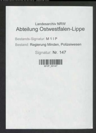 Prüfung und Aufhebung veralteter Polizeiverordnungen im Kreis Bielefeld