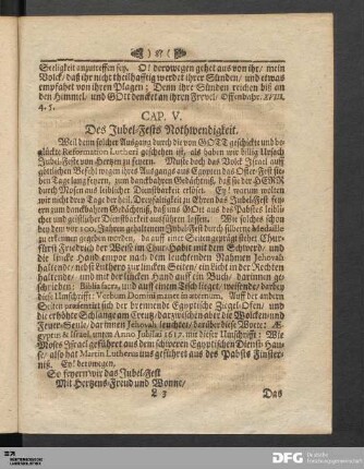 Cap. V. Des Jubel-Fests Nothwendigkeit.