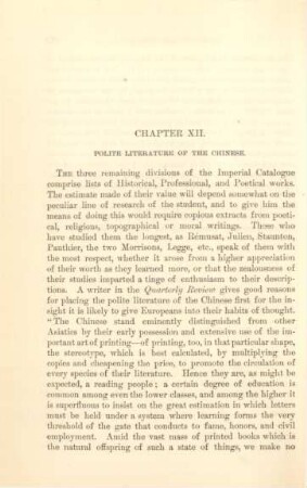 Chapter XII. Polite literature of the Chinese