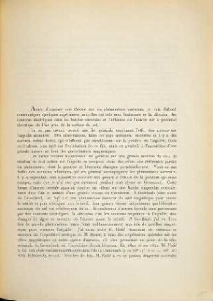 Sur la nature et l'origine de l'aurore boréale