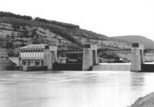 Staustufe Rothenfels/Main im Bau