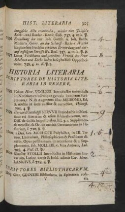 Historia Literaria
