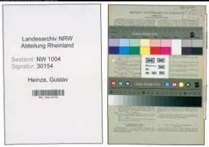 Entnazifizierung Gustav Heinze , geb. 14.04.1908 (Kaufmann)