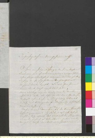Brief von Rapp, Gottlob Heinrich an Goethe, Johann Wolfgang von