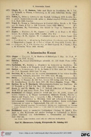 9. Islamische Kunst (Nr. 1880a - 1974)