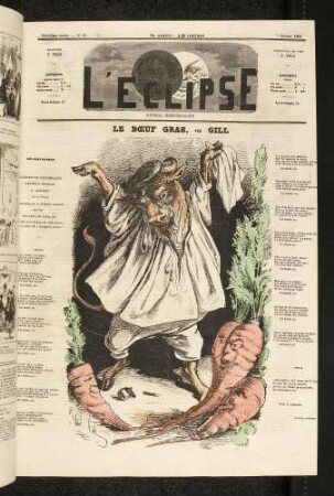 L' Eclipse: journal hebdomadaire politique, satirique et illustré