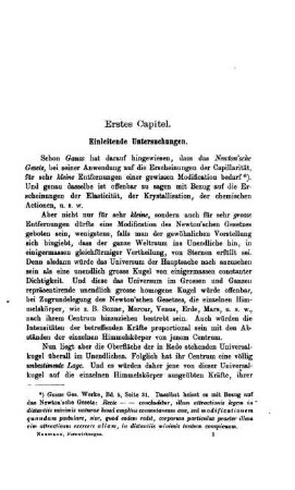 Erstes Capitel. Einleitende Untersuchungen.