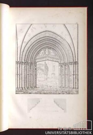 Blatt XI. Portal des nördlichen Eingangs in die Dom-Kirche von Sandstein; die kleinen Säulchen von Basalt.
