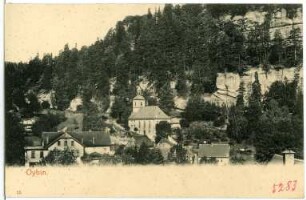 Oybin. Blick zur Kirche