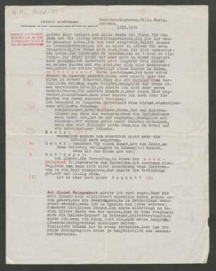 Brief an Roberto Gerhard : 16.09.1931