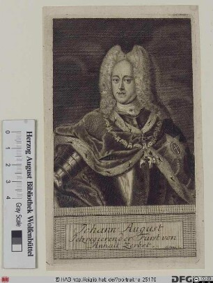 Bildnis Johann August, Fürst zu Anhalt-Zerbst (reg. 1718-42)