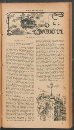 El anacronópete : PBT novelesco