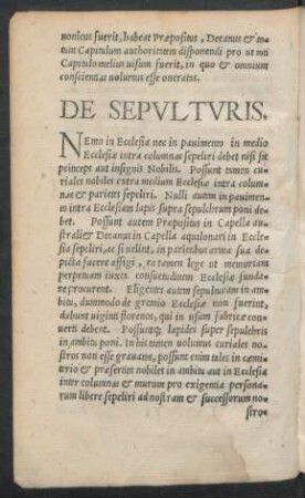 De Sepulturis.
