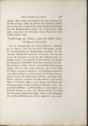 Verbreitung der Thiere, nach der Höhe ihres Wohnorts betrachtet