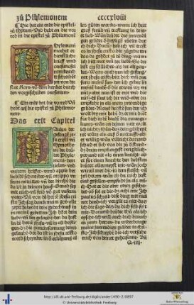 Die vorred in die epistel zuo Philemonem