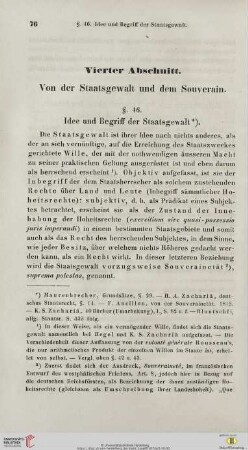 Vierter Abschnitt: Von der Staatsgewalt und dem Souverain