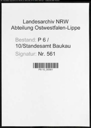 Sterberegister Standesamt Herne-Baukau (II)