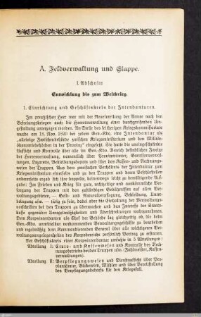 1. Einrichtung und Geschäftskreis der Intendanturen