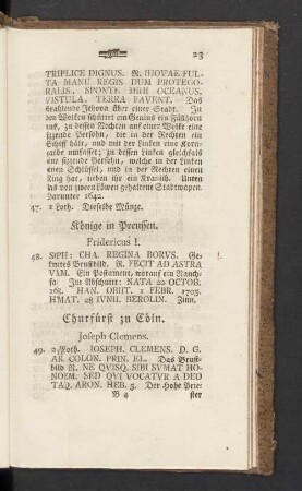 Churfürst zu Cöln