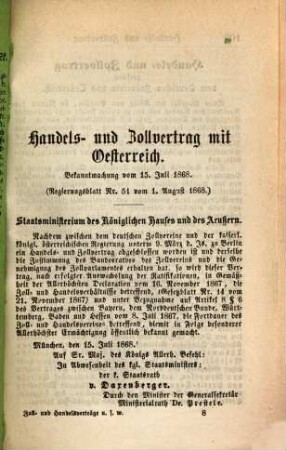 Zoll- und Handelsverträge
