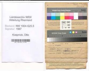 Entnazifizierung Otto Koepnick , geb. 03.01.1894 (Malermeister)