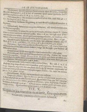 Tit. V. Si quis in jus vocatus non ierit, sive quiseum vocaverit, quem ex edicto non debuerit.