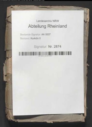 Vergleich mit den Generalstaaten über die rheinbergischen Beschwerden