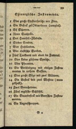 99-106, Chirurgische Instrumente