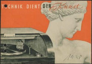 Werbeprospekt: Technik dient der Kunst