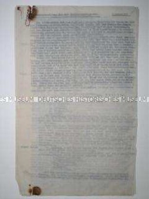 Maschinenschriftliche Abschrift einer Gebrauchsanweisung für das Zielfernrohrgewehr R.J.R.36