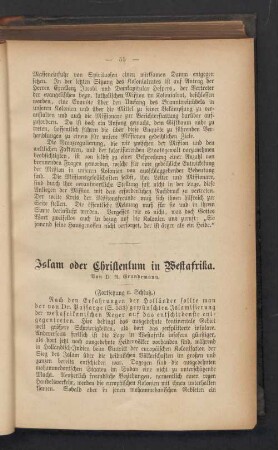 Islam oder Christeutum in Westafrika