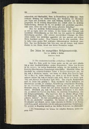 ¬Der¬ Islam im evangelischen Religionsunterricht : zweites Stück ; [Fortsetzung]