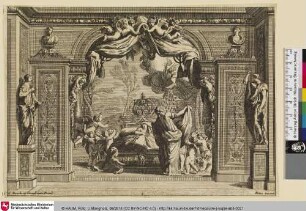 [Interieur mit Zeus und Danae; Jupiter apparaît en pluie d'or à Danaé]