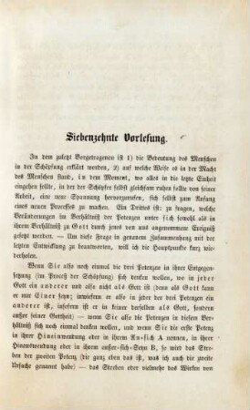 Siebenzehnte Vorlesung