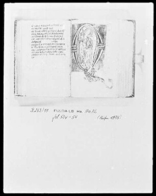 Psalterium cum Canticis — Initiale Q (uid gloriaris), darin Michael als Drachentöter, Folio 54recto